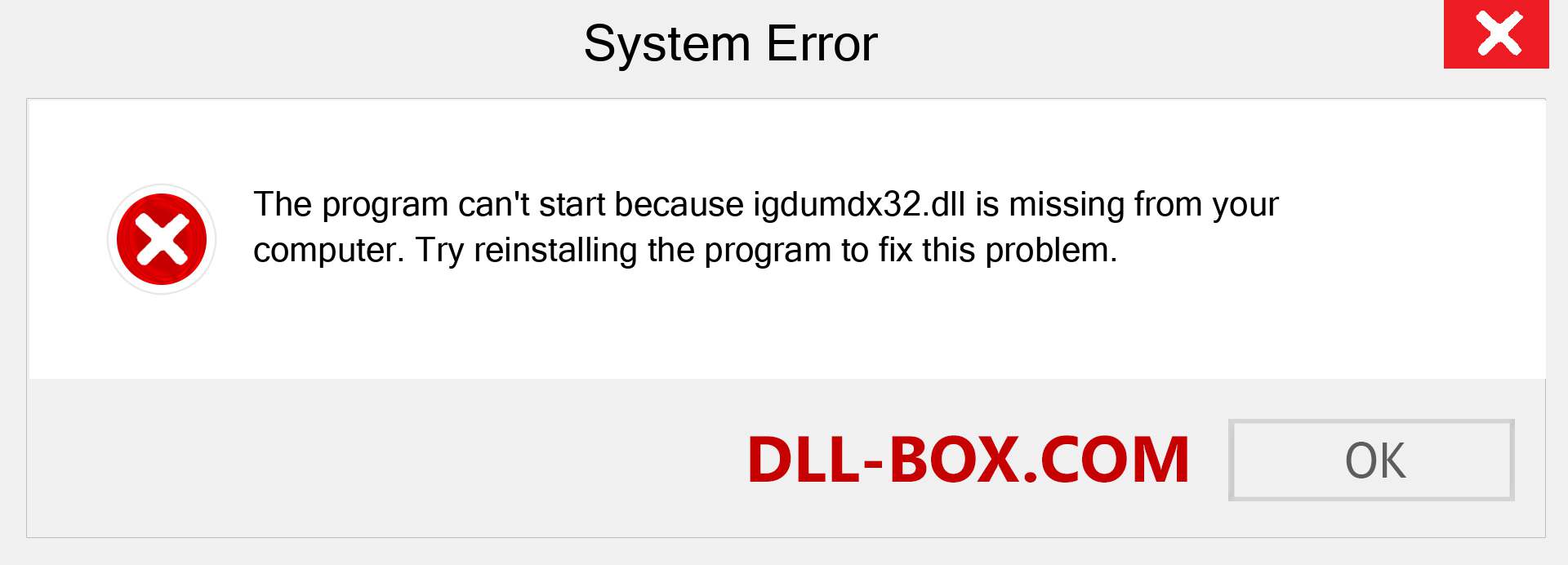  igdumdx32.dll file is missing?. Download for Windows 7, 8, 10 - Fix  igdumdx32 dll Missing Error on Windows, photos, images