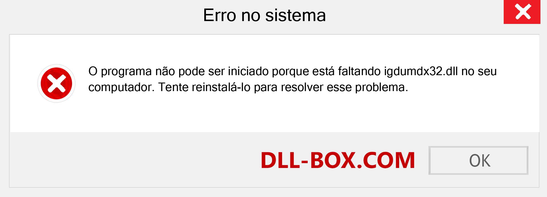 Arquivo igdumdx32.dll ausente ?. Download para Windows 7, 8, 10 - Correção de erro ausente igdumdx32 dll no Windows, fotos, imagens